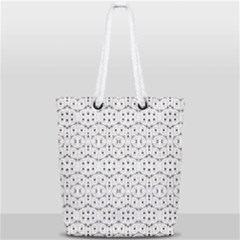 Modern Geometric Black And White Print Pattern Full Print Rope Handle Tote (small)
