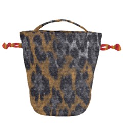 Animalprint Drawstring Bucket Bag