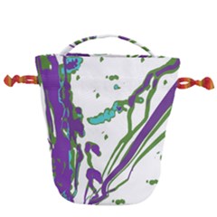 Multicolored Abstract Print Drawstring Bucket Bag