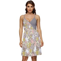 Flowers  Boho V-neck Pocket Summer Dress 