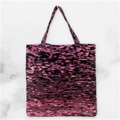 Pink  Waves Flow Series 11 Grocery Tote Bag