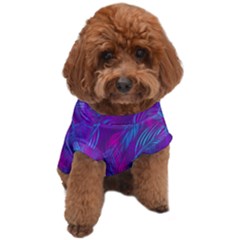 Leaf-pattern-with-neon-purple-background Dog T-shirt