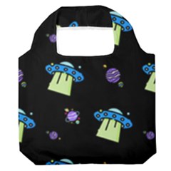 Illustration Cosmos Cosmo Rocket Spaceship -ufo Premium Foldable Grocery Recycle Bag