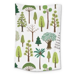 Chrismas Tree Greeen  Large Tapestry