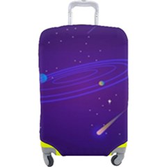 Cartoon Galaxy With Stars Background Luggage Cover (large)