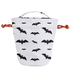 Bat Pattern Drawstring Bucket Bag