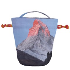 Matterhorn Mountain High Mountains Landscape Drawstring Bucket Bag