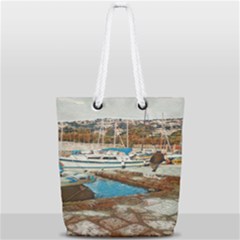 Alone On Gardasee, Italy  Full Print Rope Handle Tote (small)