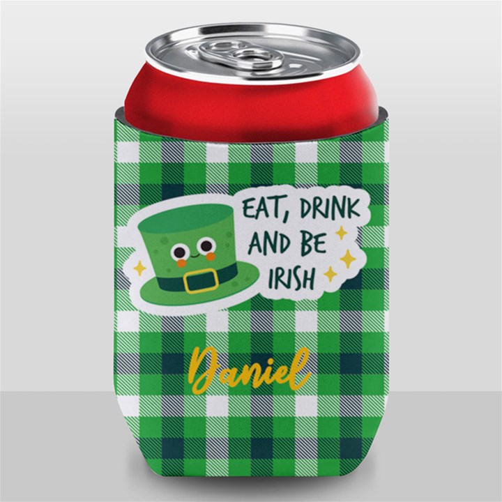 Personalized St Patricks Day character Name Can Cooler