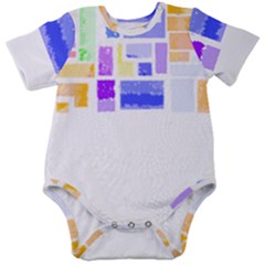 Abstract T- Shirt Blockage T- Shirt Baby Short Sleeve Bodysuit