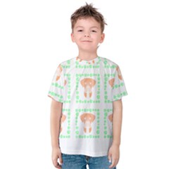 Boxer Dog Pattern T- Shirt Boxer Dog Pattern T- Shirt Kids  Cotton Tee