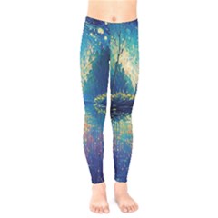 Oil Painting Night Scenery Fantasy Kids  Leggings