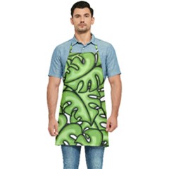 Leaves Nature Monstera Seamless Pattern Repeating Kitchen Apron