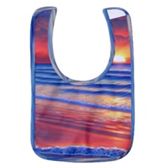 Golden Sunset Over Beach Baby Bib