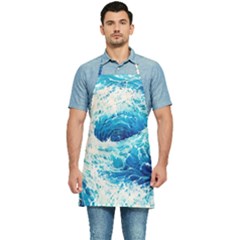 Abstract Blue Ocean Wave Ii Kitchen Apron