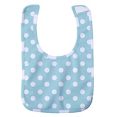 Blue And White Polka Dots Baby Bib