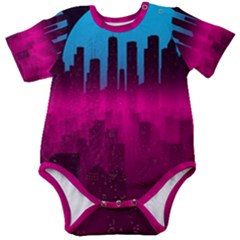 Futuristic Cityscape Baby Short Sleeve Bodysuit