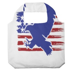 Usa Flag Eagle Symbol American Bald Eagle Country Premium Foldable Grocery Recycle Bag