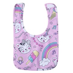 Beautiful-cute-animals-pattern-pink Baby Bib