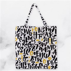Letters-pattern Grocery Tote Bag
