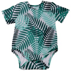 Background Pattern Texture Leaves Design Wallpaper Baby Short Sleeve Bodysuit