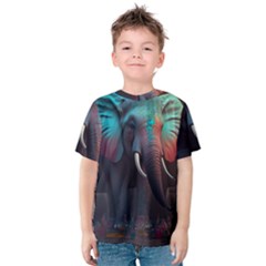 Elephant Tusks Trunk Wildlife Africa Kids  Cotton Tee