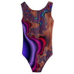 Colorful Piece Abstract Kids  Cut-out Back One Piece Swimsuit