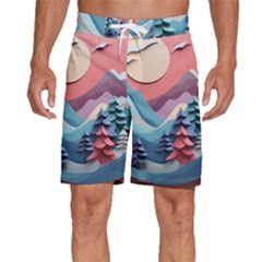 Paper Art Pastel Men s Beach Shorts