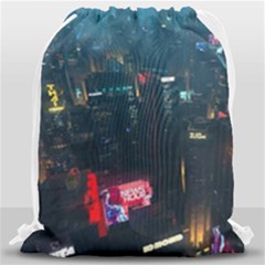 Cityscape Digital Art Drawstring Bag (large)