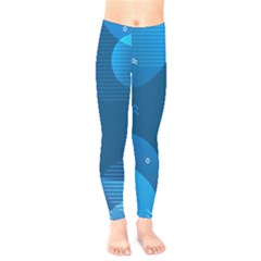 Abstract-classic-blue-background Kids  Leggings