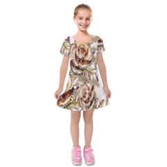Butterfly Dreams, Bonito, Butterfly, Dream, Flower, Girly Kids  Short Sleeve Velvet Dress