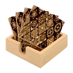 Flower Texture, Background, Colorful, Desenho, Bamboo Coaster Set