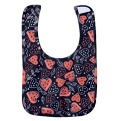 Seamless-vector-pattern-with-watermelons-hearts-mint Baby Bib