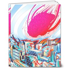 Artistic Psychedelic Art 8  X 10  Hardcover Notebook
