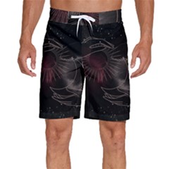 Universal Balance Moon Abstract Star Sun Universe Men s Beach Shorts