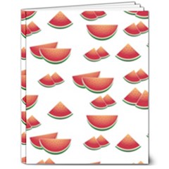 Summer Watermelon Pattern 8  X 10  Hardcover Notebook