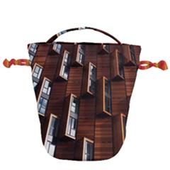 Abstract Architecture Building Business Drawstring Bucket Bag