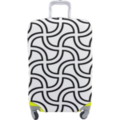 Pattern Monochrome Repeat Black And White Luggage Cover (large)