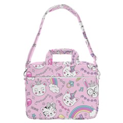 Beautiful Cute Animals Pattern Pink Macbook Pro 16  Shoulder Laptop Bag