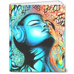 Color Detail Dream Fantasy Neon Psychedelic Teaser 8  X 10  Hardcover Notebook