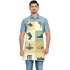 Egyptian Flat Style Icons Kitchen Apron