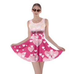 Pink Heart Radient Pink Cute Pink Valentine Day Pattern Cute Hearts Skater Dress