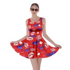 Pop Art Bang Comic Red Skater Dress