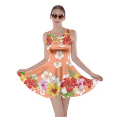 Orange Hawaii Skater Dress