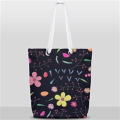Beautiful Flower Plants Aesthetic Secret Garden Full Print Rope Handle Tote (small)