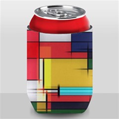 Multicolored Retro Abstraction, Lines Retro Background, Multicolored Mosaic Can Holder