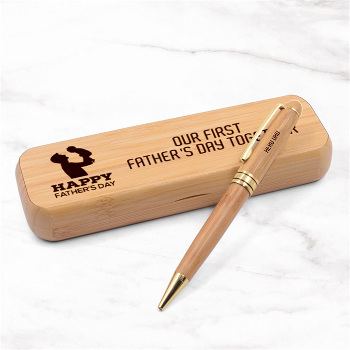 Personalized Happy Fathers day Alderwood Pen Set
