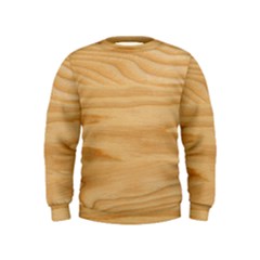Light Wooden Texture, Wooden Light Brown Background Kids  Sweatshirt