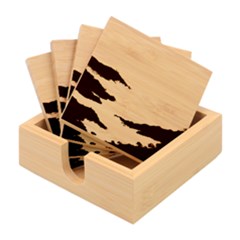 Valley Night Mountains Bamboo Coaster Set
