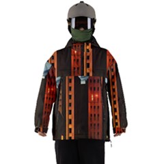 Sci-fi Futuristic Science Fiction City Neon Scene Artistic Technology Machine Fantasy Gothic Town Bu Men s Ski And Snowboard Waterproof Breathable Jacket